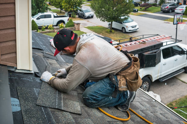 Professional Flat Roof Repair technician working in Knoxville, IL
